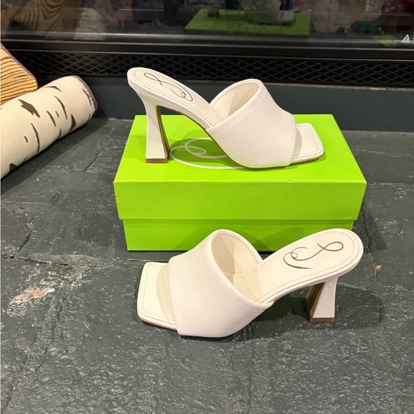 Sam Edelman White Mule Heels - Picture 8 of 8
